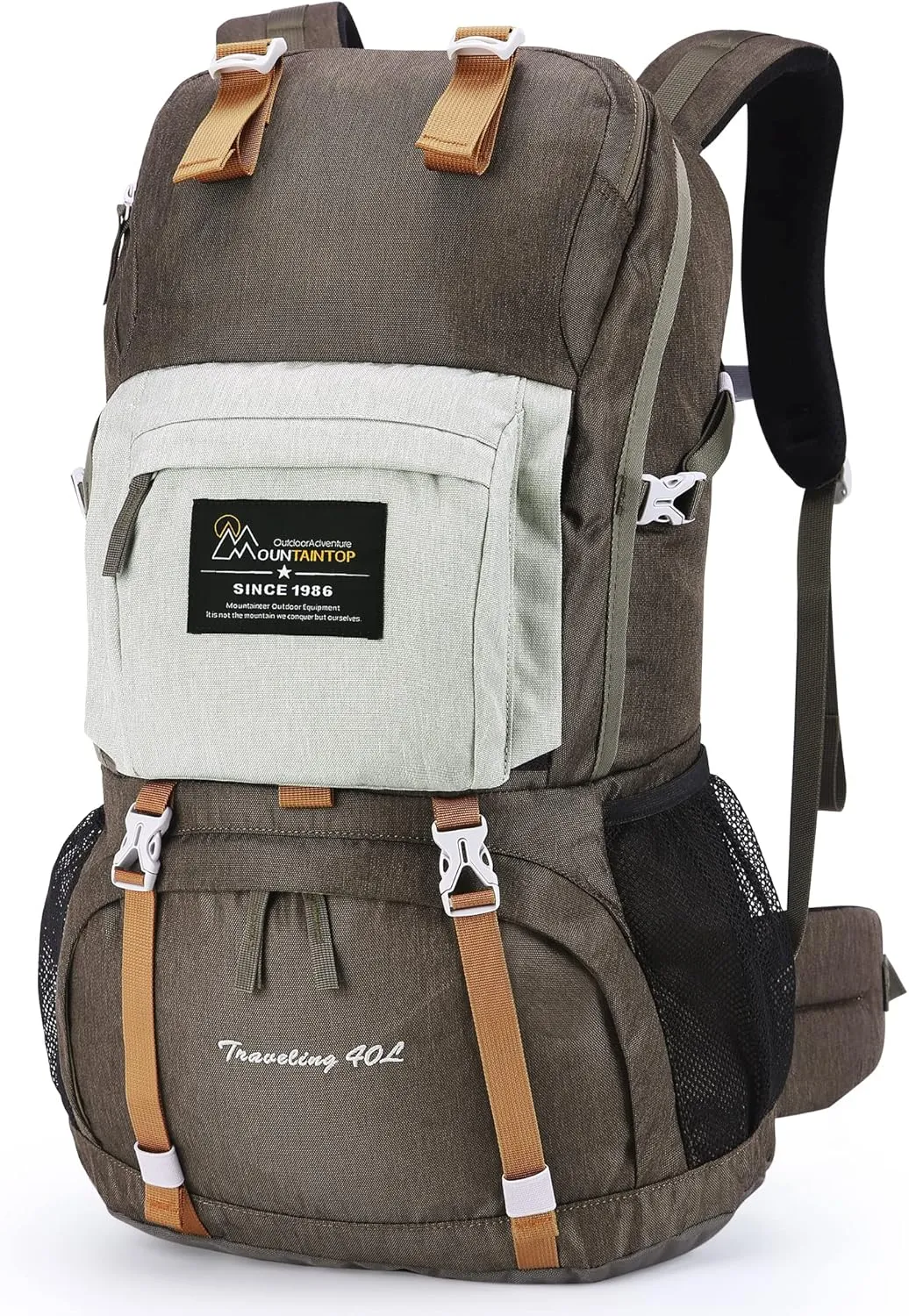 Lightweight 40L Mountaintop Backpack with Rain Cover