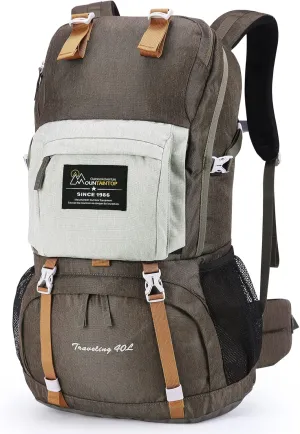 Lightweight 40L Mountaintop Backpack with Rain Cover