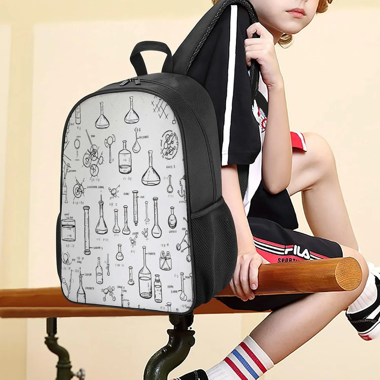 Lightweight Backpacks Cute Travel Bag Durable Chemistry Print Printing Small Travel Backpack For Women & Men