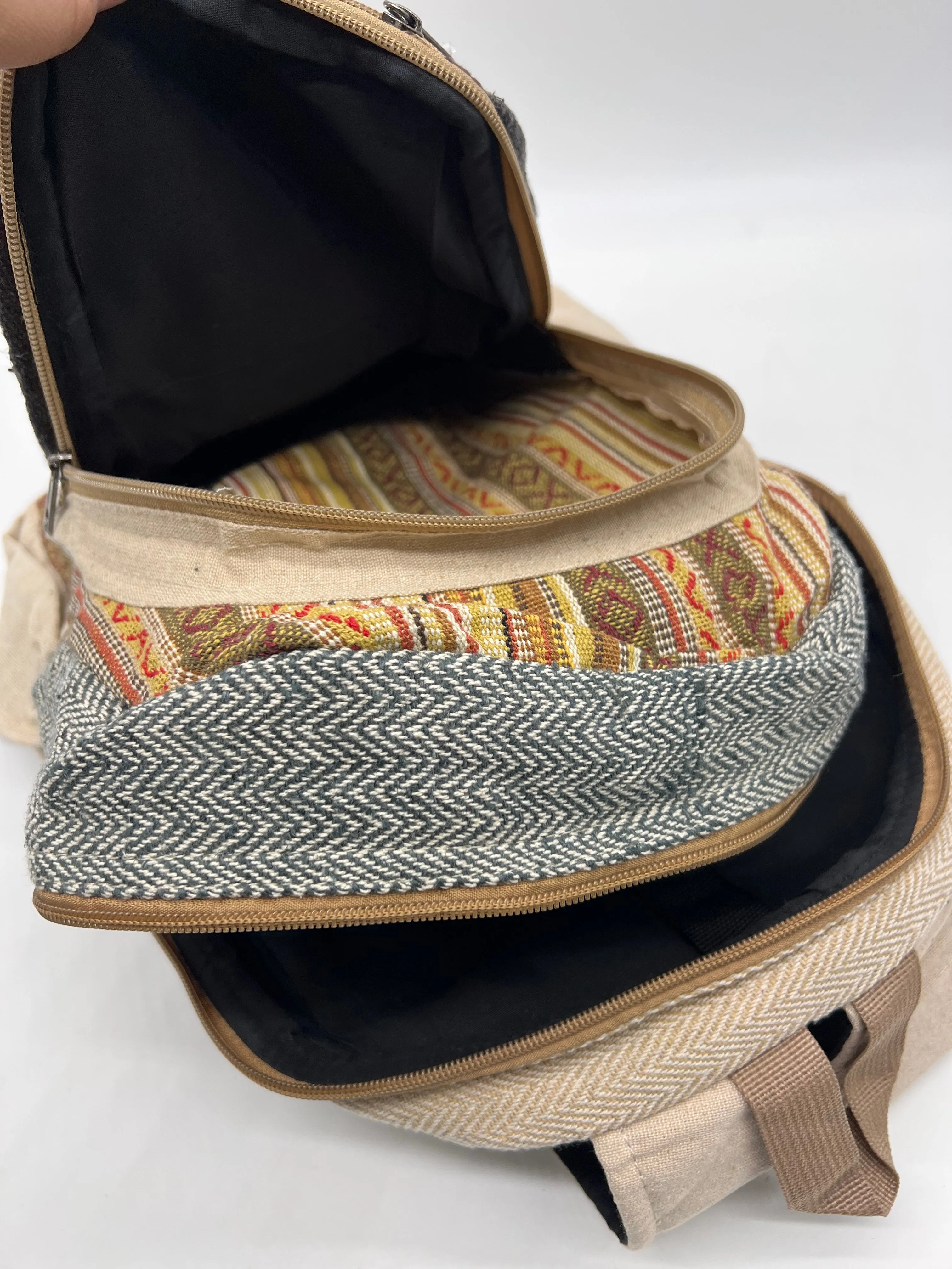Lightweight Gheri Hemp Blend Day Backpack