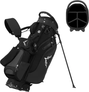 Lightweight Golf Stand Bag with 5 Way Full-Length Dividers, Semi-Concealed Stand, Folding Base, Adjustable Dual Straps and 8 Pockets
