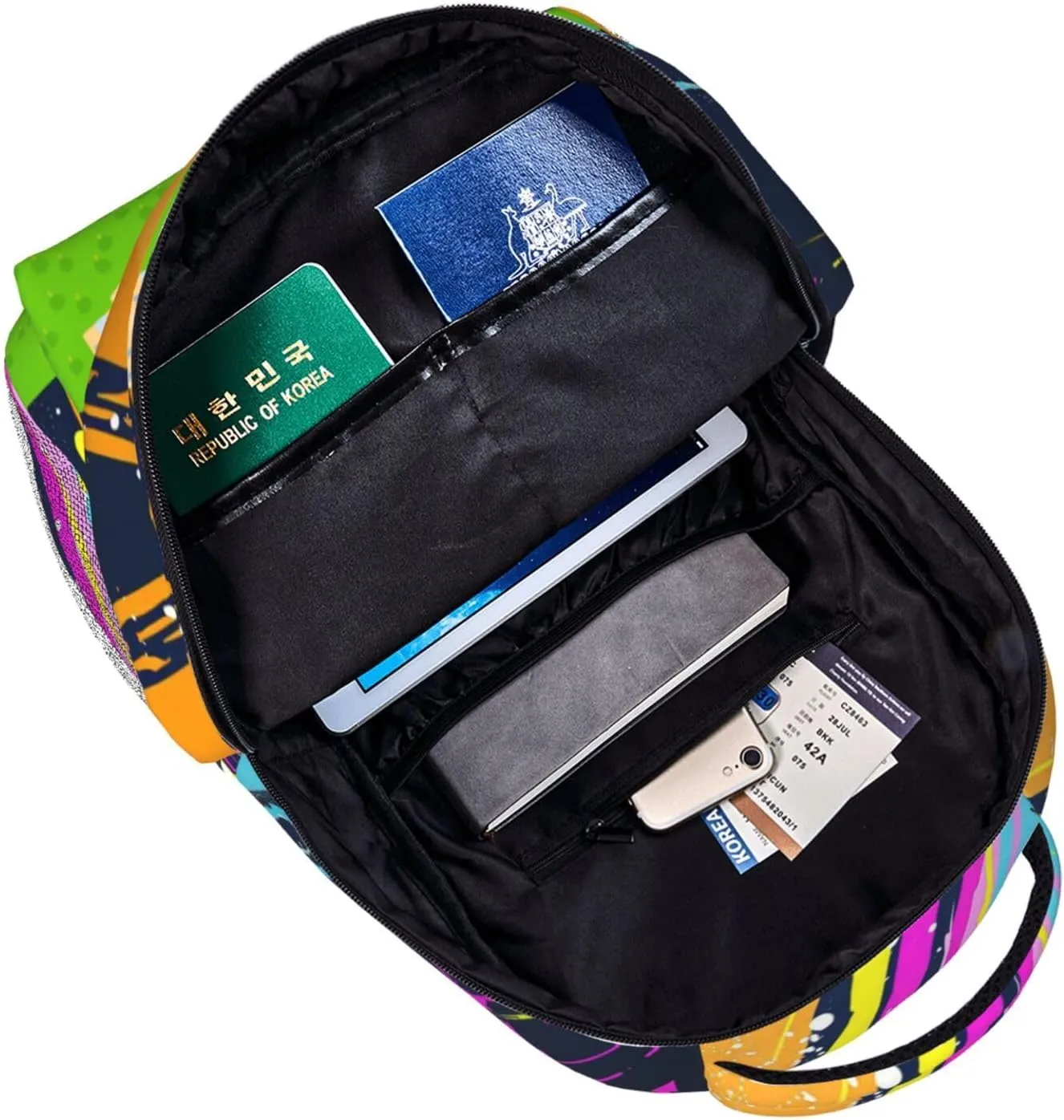 Lightweight Hiking Daypacks Backpack With Lunch Box Sets Adjustable Shoulder Straps, Black5