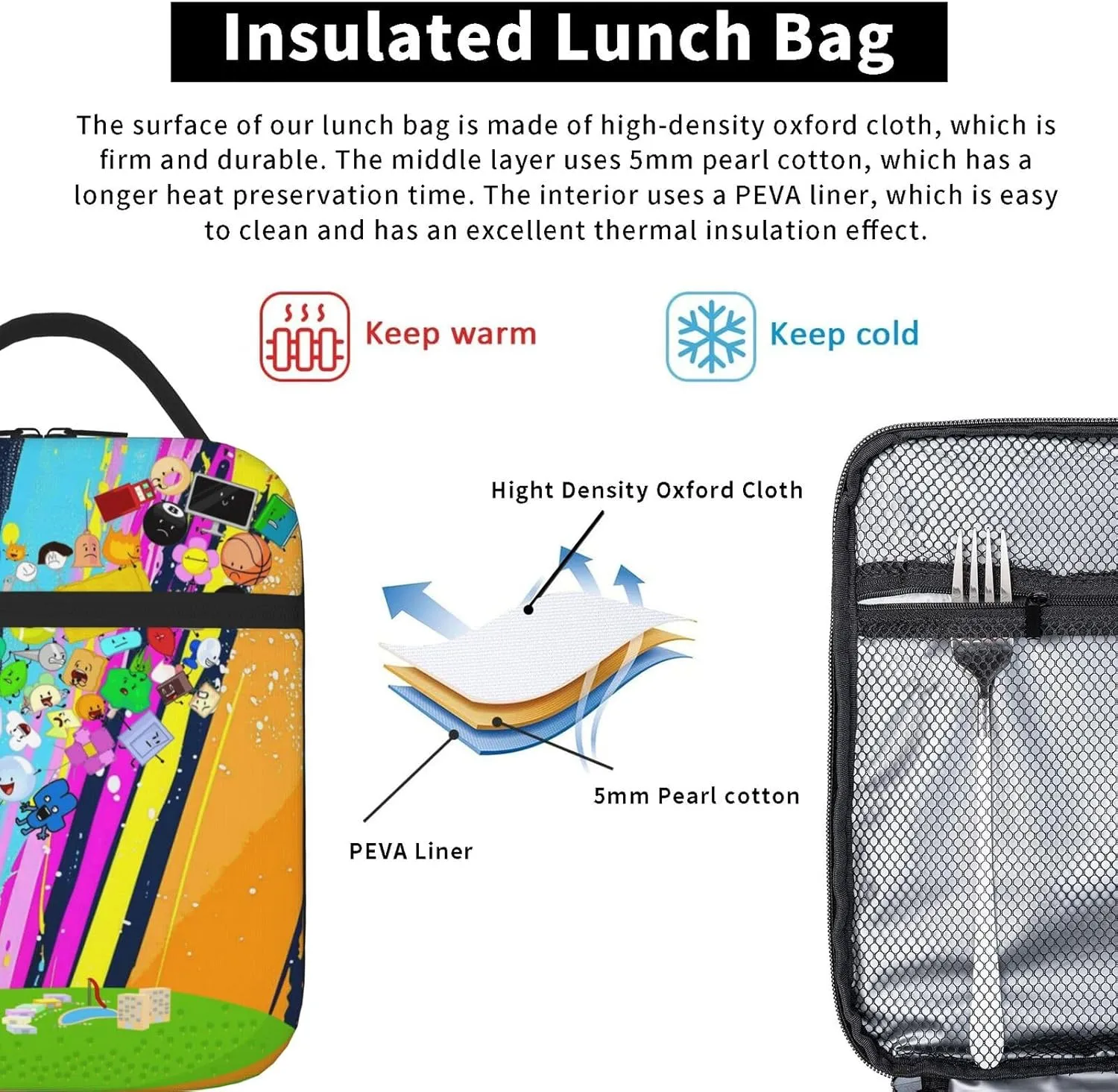 Lightweight Hiking Daypacks Backpack With Lunch Box Sets Adjustable Shoulder Straps, Black5