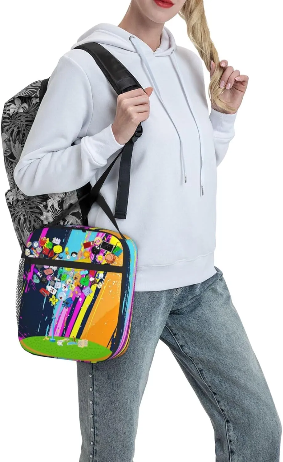 Lightweight Hiking Daypacks Backpack With Lunch Box Sets Adjustable Shoulder Straps, Black5