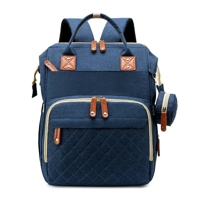 Lightweight Large-Capacity Diaper Bag Backpack with Crib