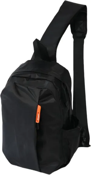 Lightweight Small Casual Crossbody Sling Bag for Men & Women, Waterproof Chest Backpack for Hiking, Travel, Cycling & Sports – Black
