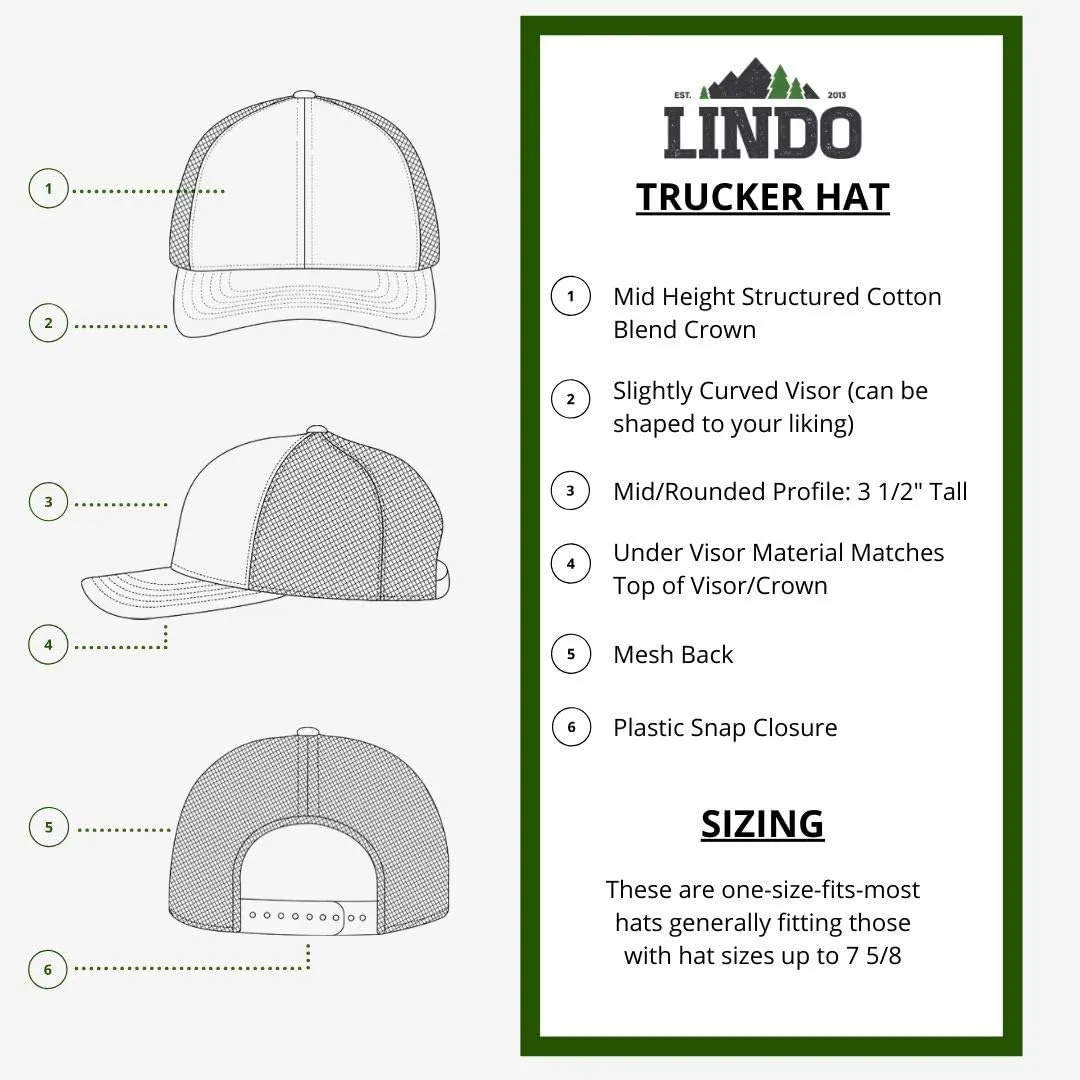 LINDO Trucker Hat - Tree Line Sunset