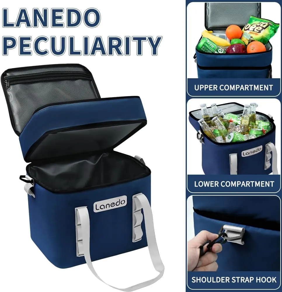 Lisa Lunch Soft Cooler 20/36 Can, Insulated Bag Portable Ice Chest Box for Lunch, Beach, Drink, Beverage, Travel, Camping, Picnic, Car, Trips, Cooler Leak-Proof