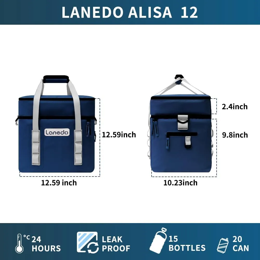 Lisa Lunch Soft Cooler 20/36 Can, Insulated Bag Portable Ice Chest Box for Lunch, Beach, Drink, Beverage, Travel, Camping, Picnic, Car, Trips, Cooler Leak-Proof