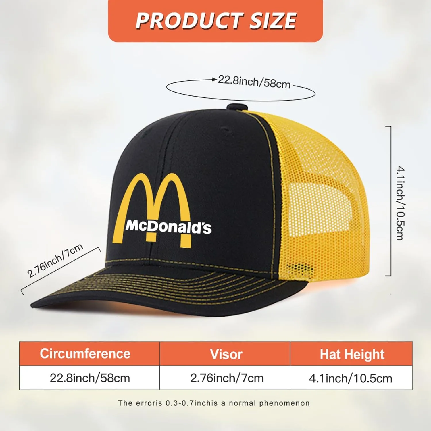 Long Brim Trucker Dad Work Hat for Unisex Adult Soft Outdoor Plain Baseball Mesh Cap Womens Mens Adjustable Golf Sun Hat