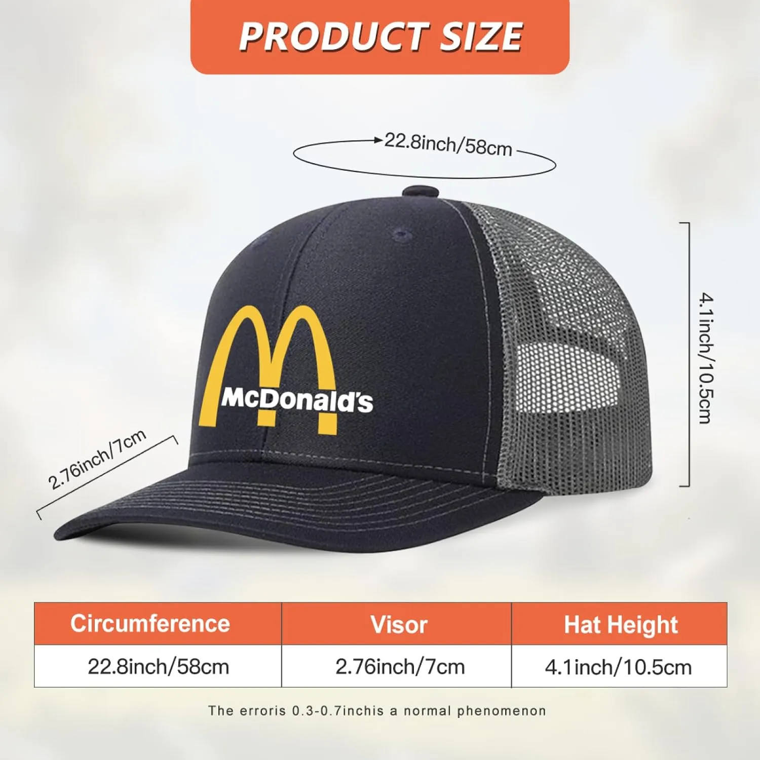 Long Brim Trucker Dad Work Hat for Unisex Adult Soft Outdoor Plain Baseball Mesh Cap Womens Mens Adjustable Golf Sun Hat