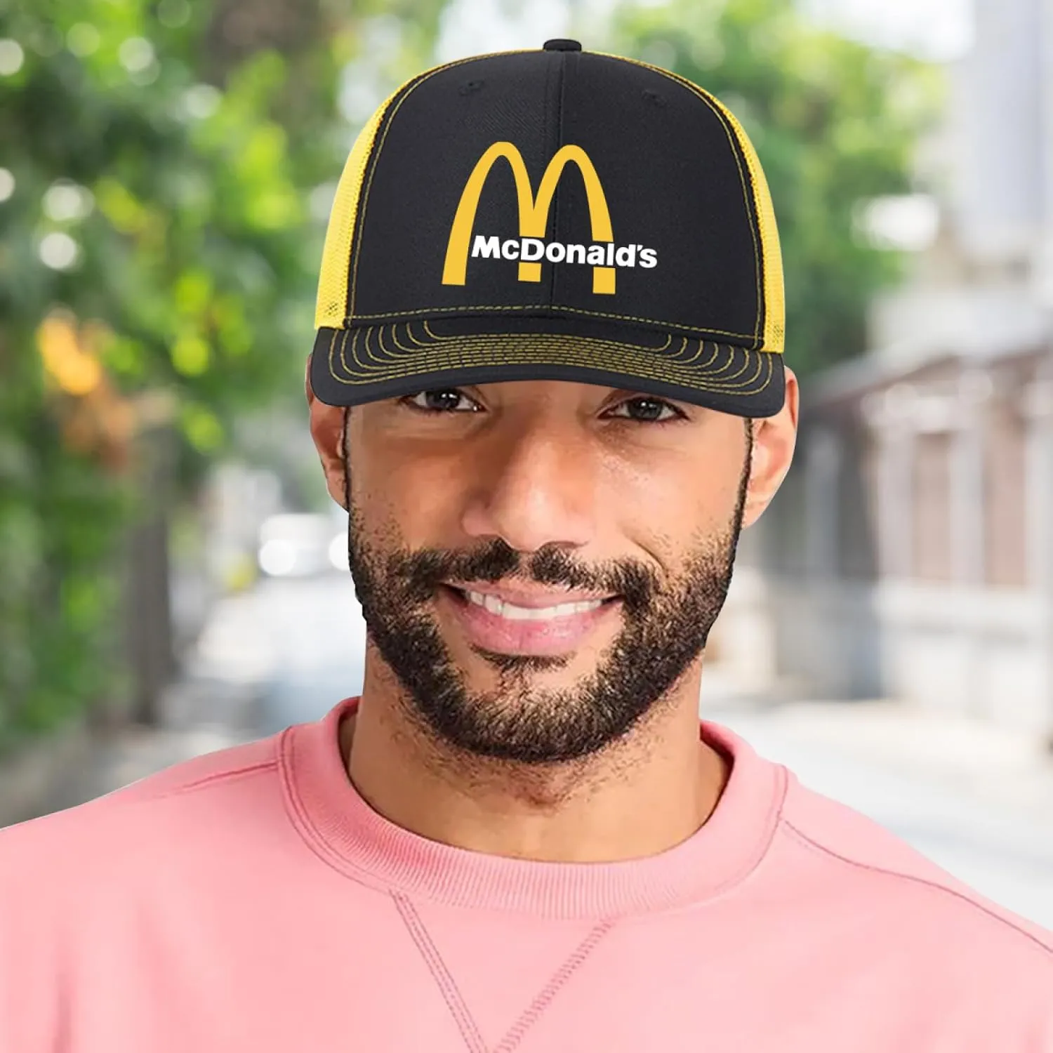 Long Brim Trucker Dad Work Hat for Unisex Adult Soft Outdoor Plain Baseball Mesh Cap Womens Mens Adjustable Golf Sun Hat