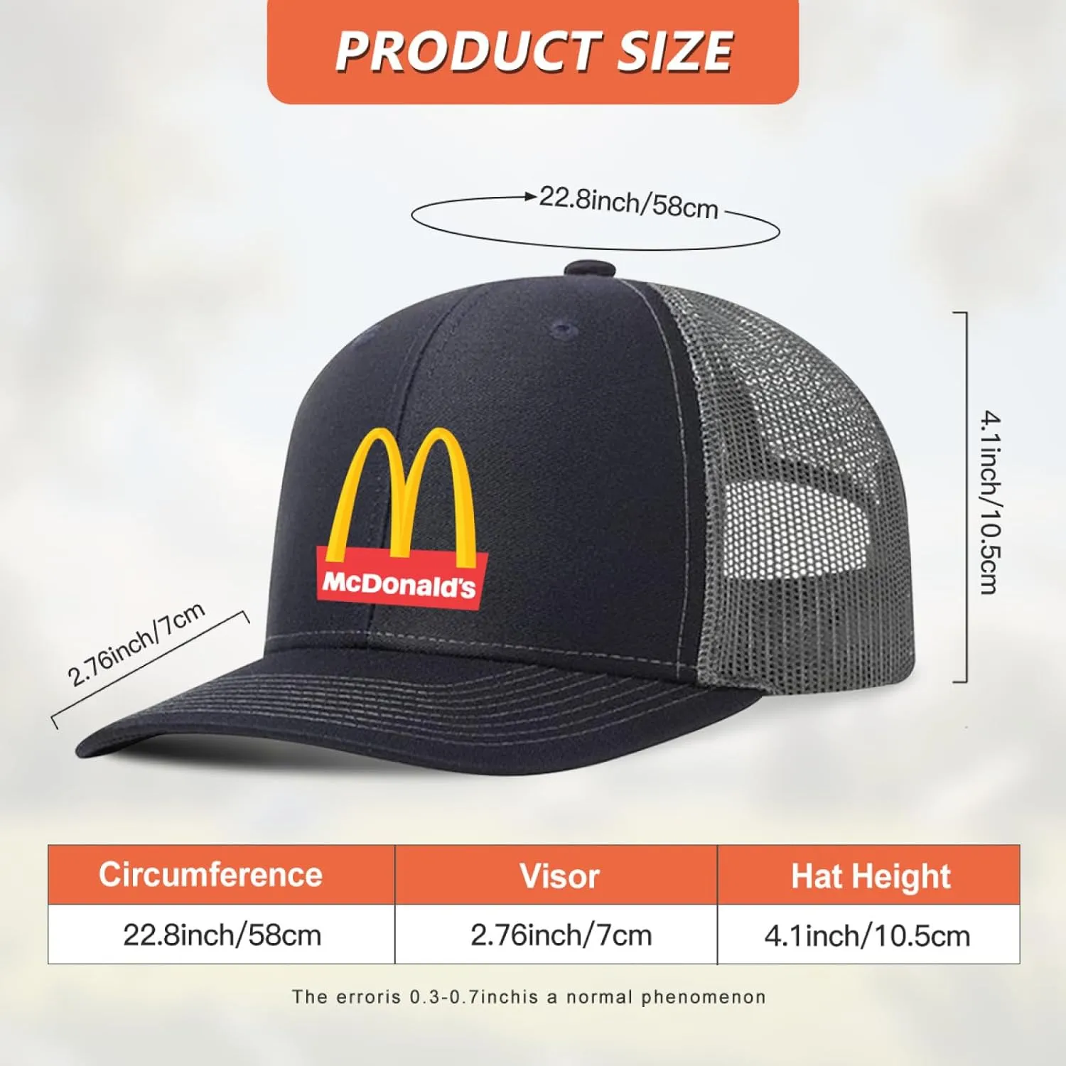 Long Brim Trucker Dad Work Hat for Unisex Adult Soft Outdoor Plain Baseball Mesh Cap Womens Mens Adjustable Golf Sun Hat