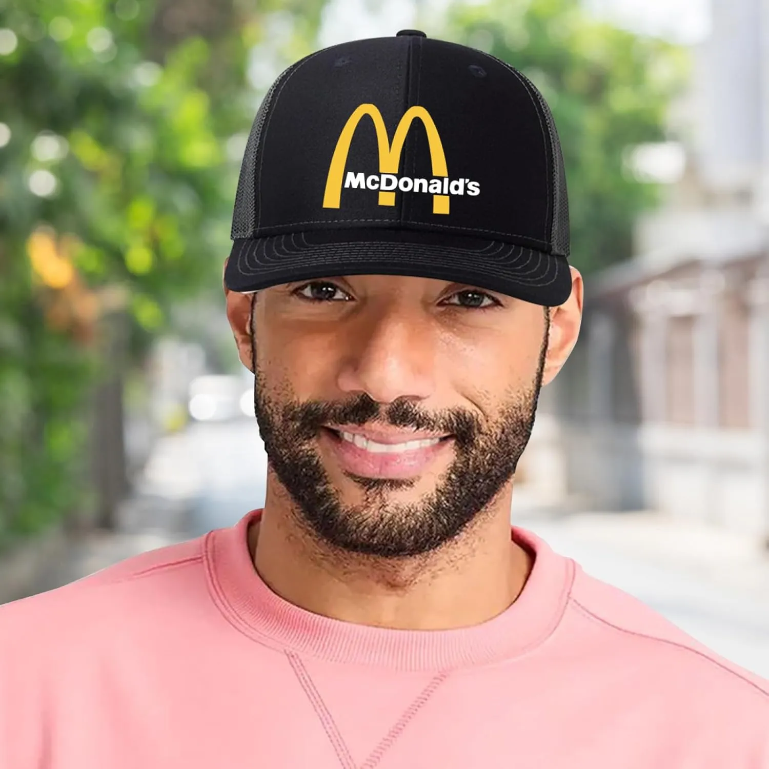 Long Brim Trucker Dad Work Hat for Unisex Adult Soft Outdoor Plain Baseball Mesh Cap Womens Mens Adjustable Golf Sun Hat