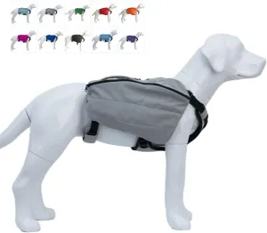Lovelonglong Dog Backpack for Hiking, Multifunctional Dog Day Pack Zippered Travel Dog Saddle Bag Outdoor Hiking Backpack with 2 Capacious Side Pockets for Small Medium Large Dogs Gray L