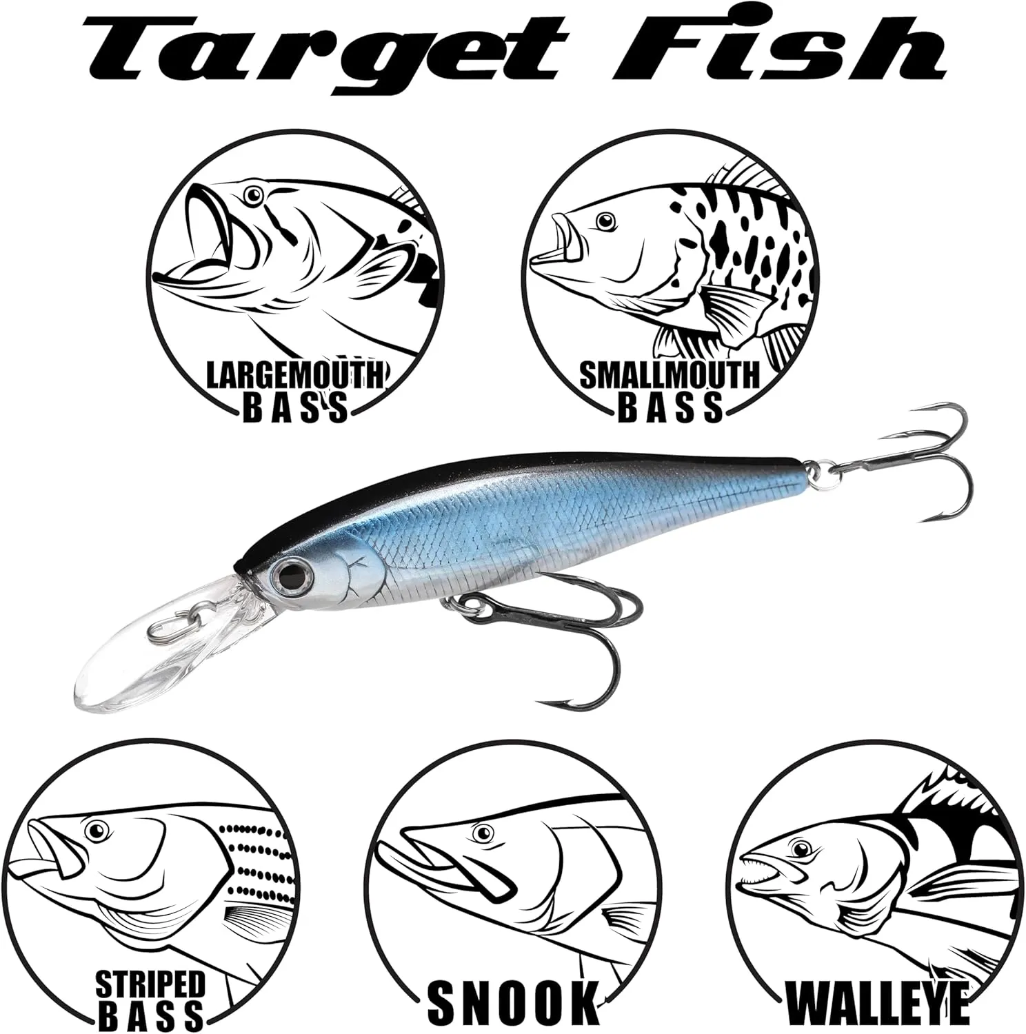 LUCKY CRAFT Pointer 78DD, Freshwater Lake Bass Fishing Lure, Jerkbait, Suspending, Tournament Winning, Deep Diver, Fishing Gear, Fishing Accessories, Fishing Tackle