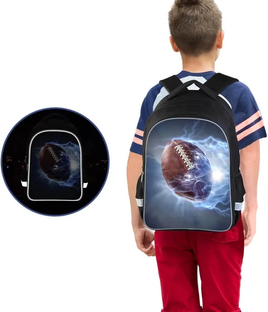Luminous 3D Print School Backpack Large Capacity Lightweight Students Bookbag for Kids