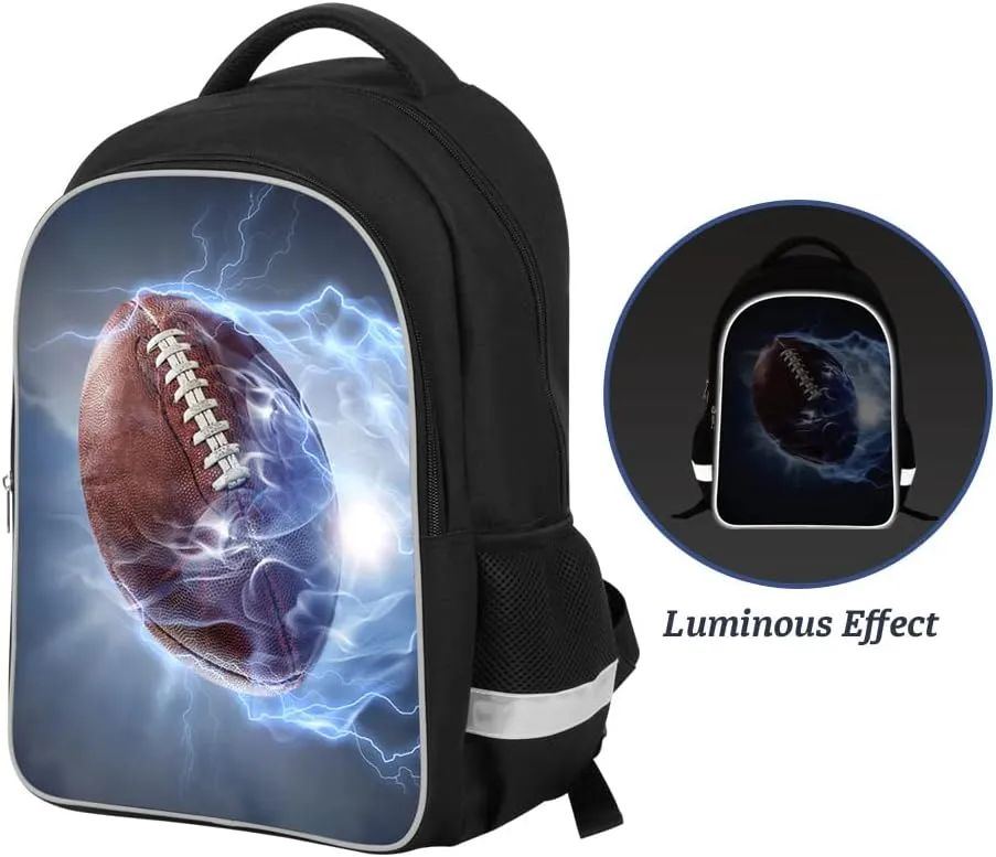 Luminous 3D Print School Backpack Large Capacity Lightweight Students Bookbag for Kids
