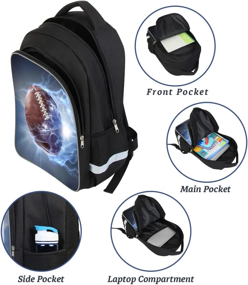 Luminous 3D Print School Backpack Large Capacity Lightweight Students Bookbag for Kids
