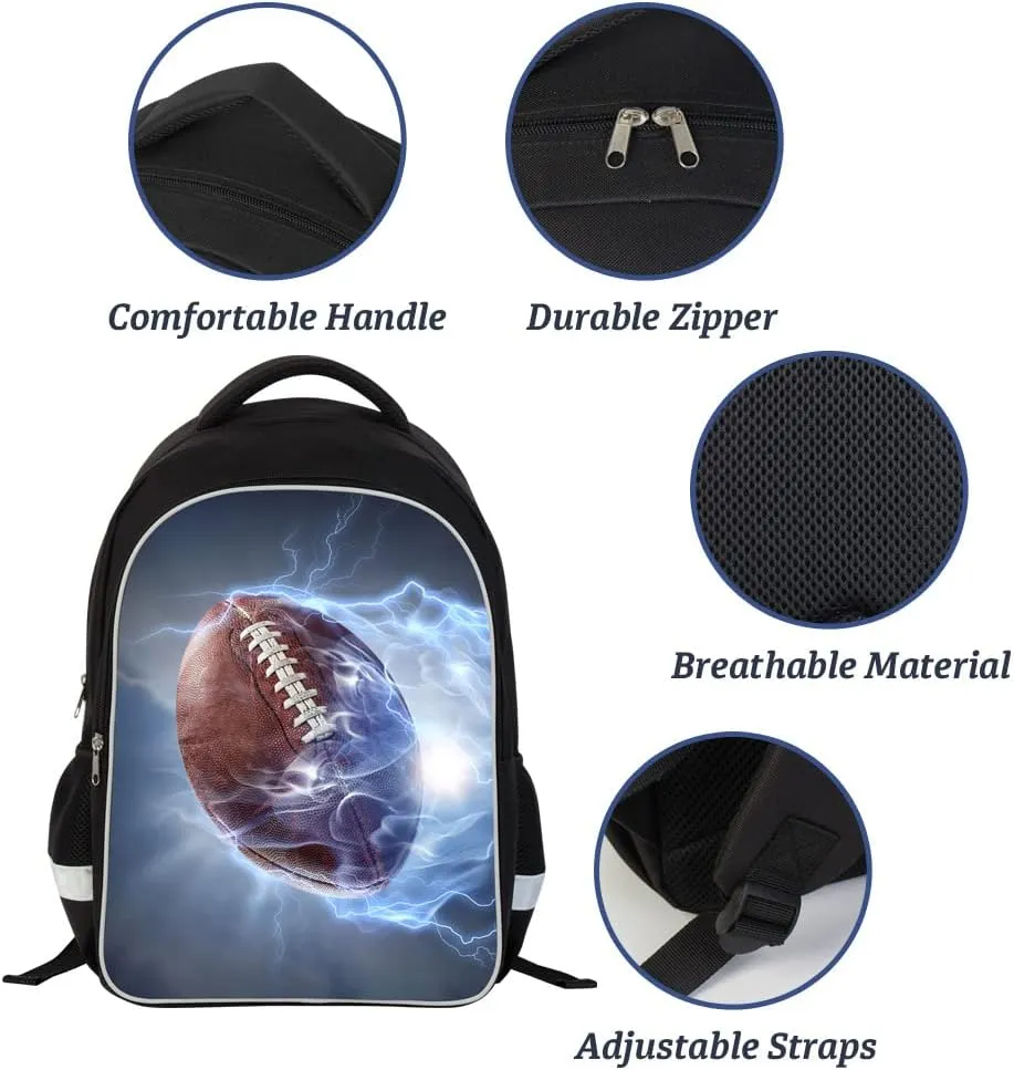 Luminous 3D Print School Backpack Large Capacity Lightweight Students Bookbag for Kids