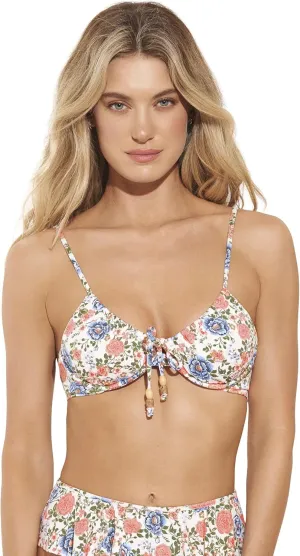 Maaji Women's Standard Underwire Top with Front Tie Without Molded Cups