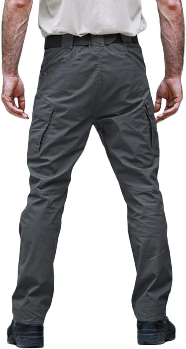 MAGCOMSEN Men's Tactical Pants with 9 Pockets Rip-Stop Lightweight Work Hiking Pants