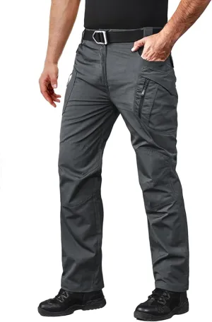 MAGCOMSEN Men's Tactical Pants with 9 Pockets Rip-Stop Lightweight Work Hiking Pants