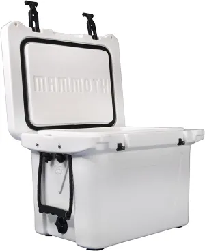 Mammoth Ranger 25 Cooler, Insulated Hard Ice Chest with 25 Quart Capacity, Holds 30 Cans, Great for Boat, Camping, White