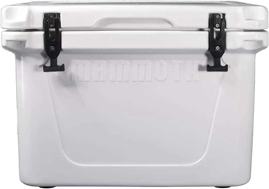 Mammoth Ranger 25 Cooler, Insulated Hard Ice Chest with 25 Quart Capacity, Holds 30 Cans, Great for Boat, Camping, White