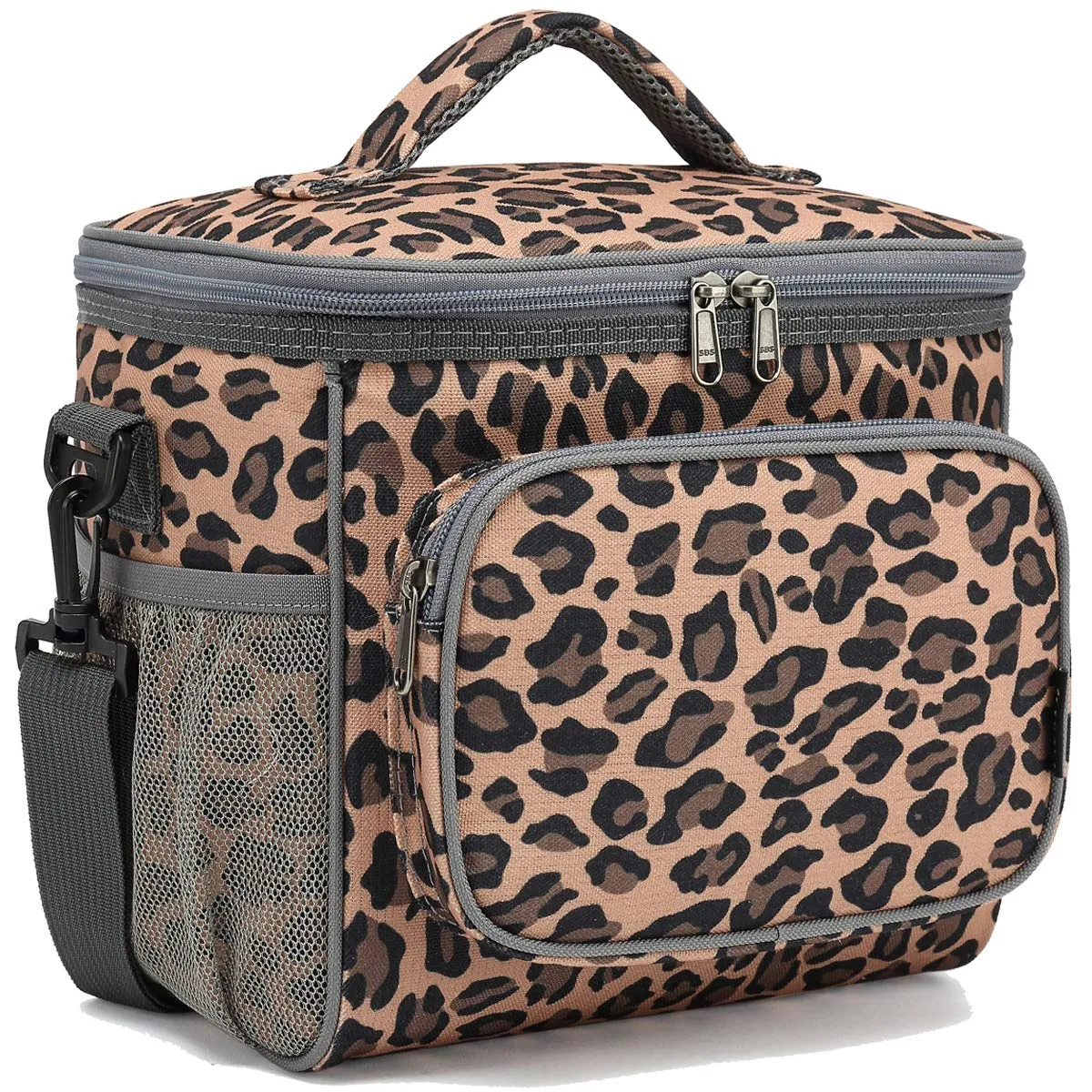 Medium Cooler Bag with Leopard Print