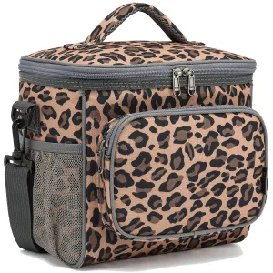 Medium Cooler Bag with Leopard Print