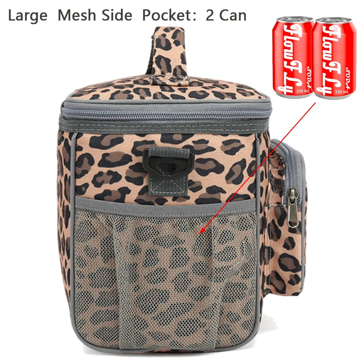 Medium Cooler Bag with Leopard Print