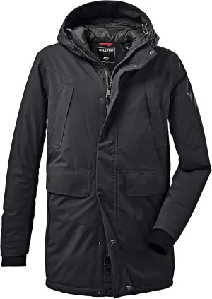 Men Long A-line Coat