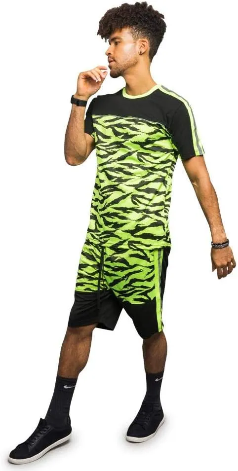 Men's Tracksuit Set Short Sleeve Top and Shorts