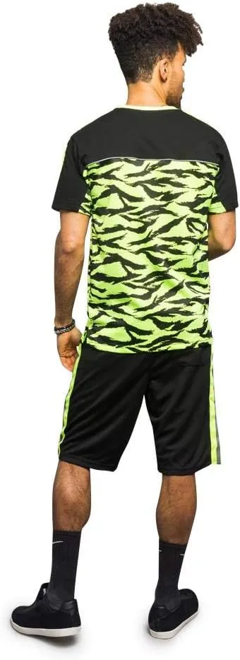 Men's Tracksuit Set Short Sleeve Top and Shorts
