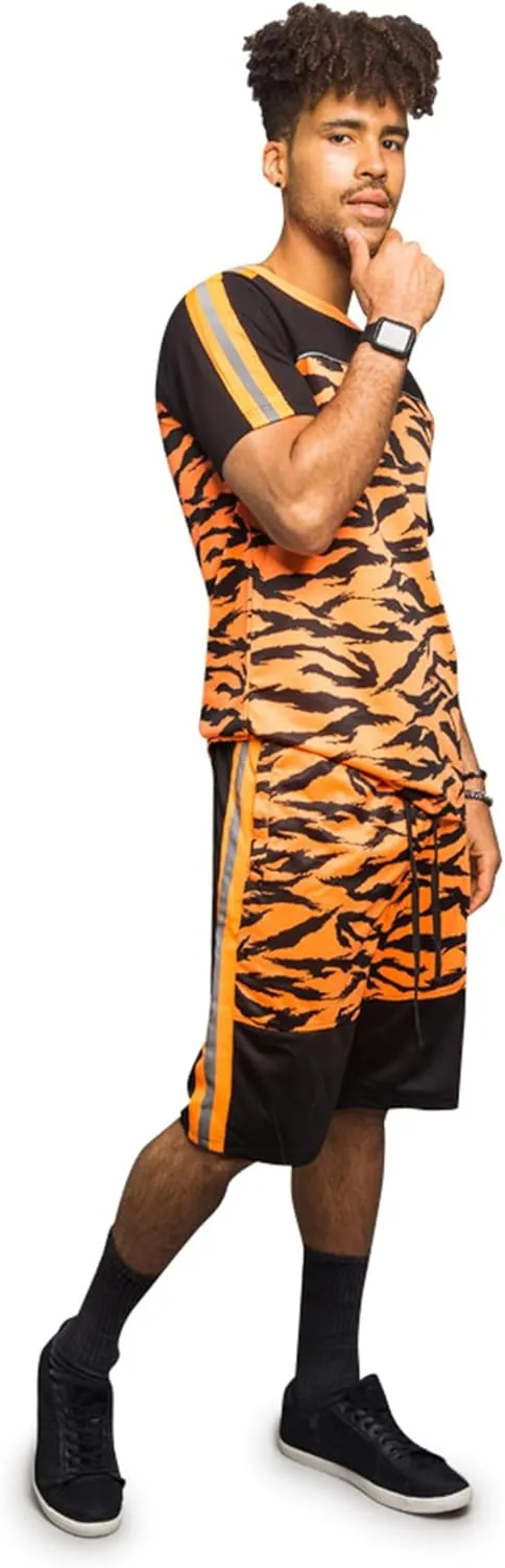 Men's Tracksuit Set Short Sleeve Top and Shorts