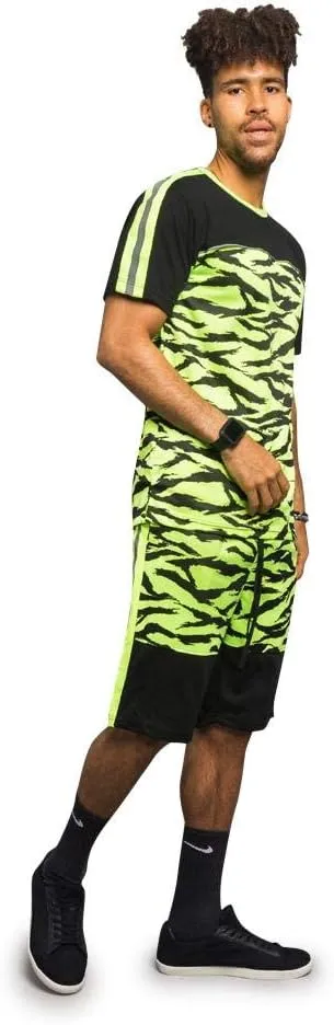 Men's Tracksuit Set Short Sleeve Top and Shorts