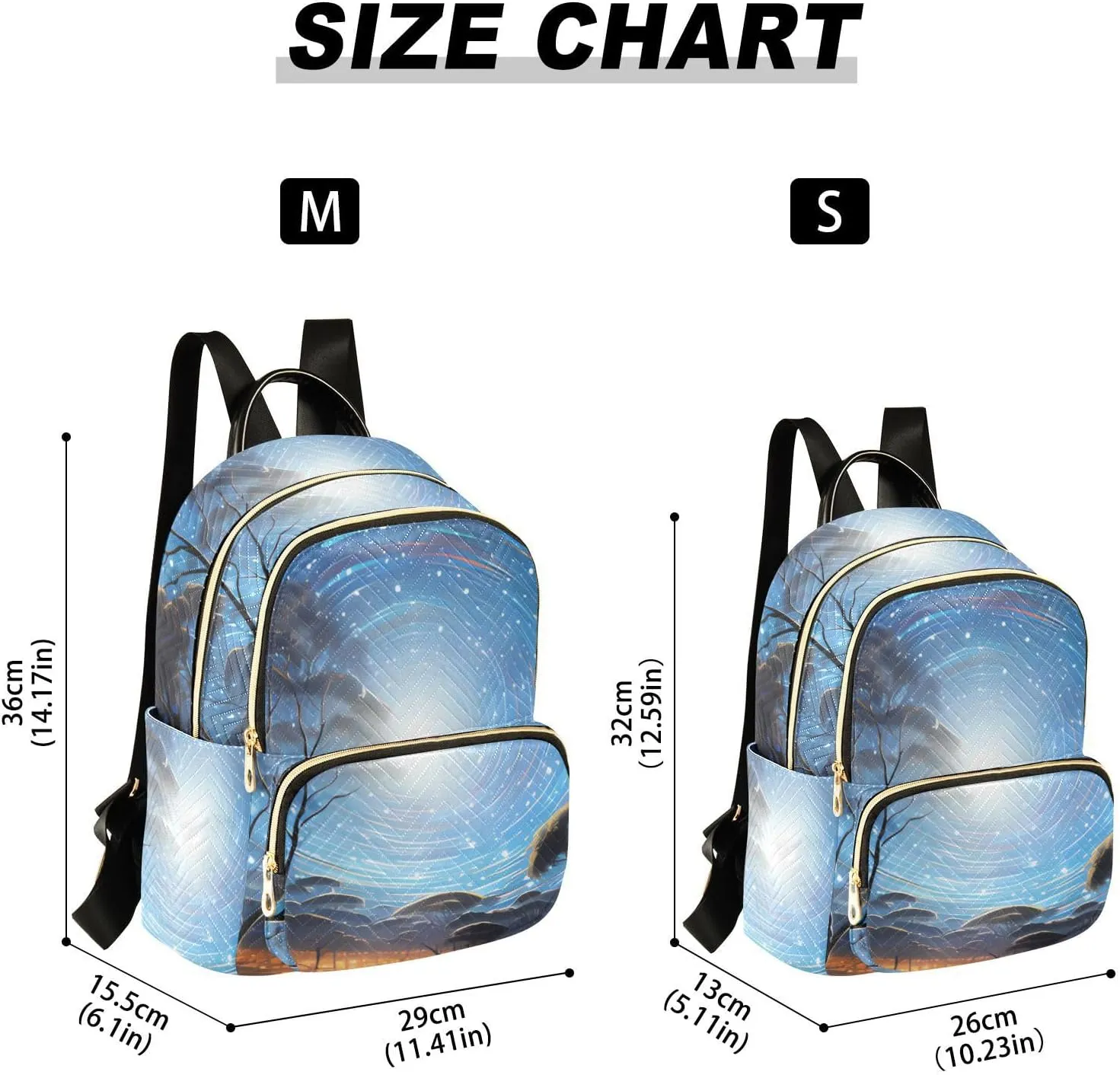 Meteor Firefly Fashion Travel Backpack for Women Multi Pockets Lightweight Purse for Women-M