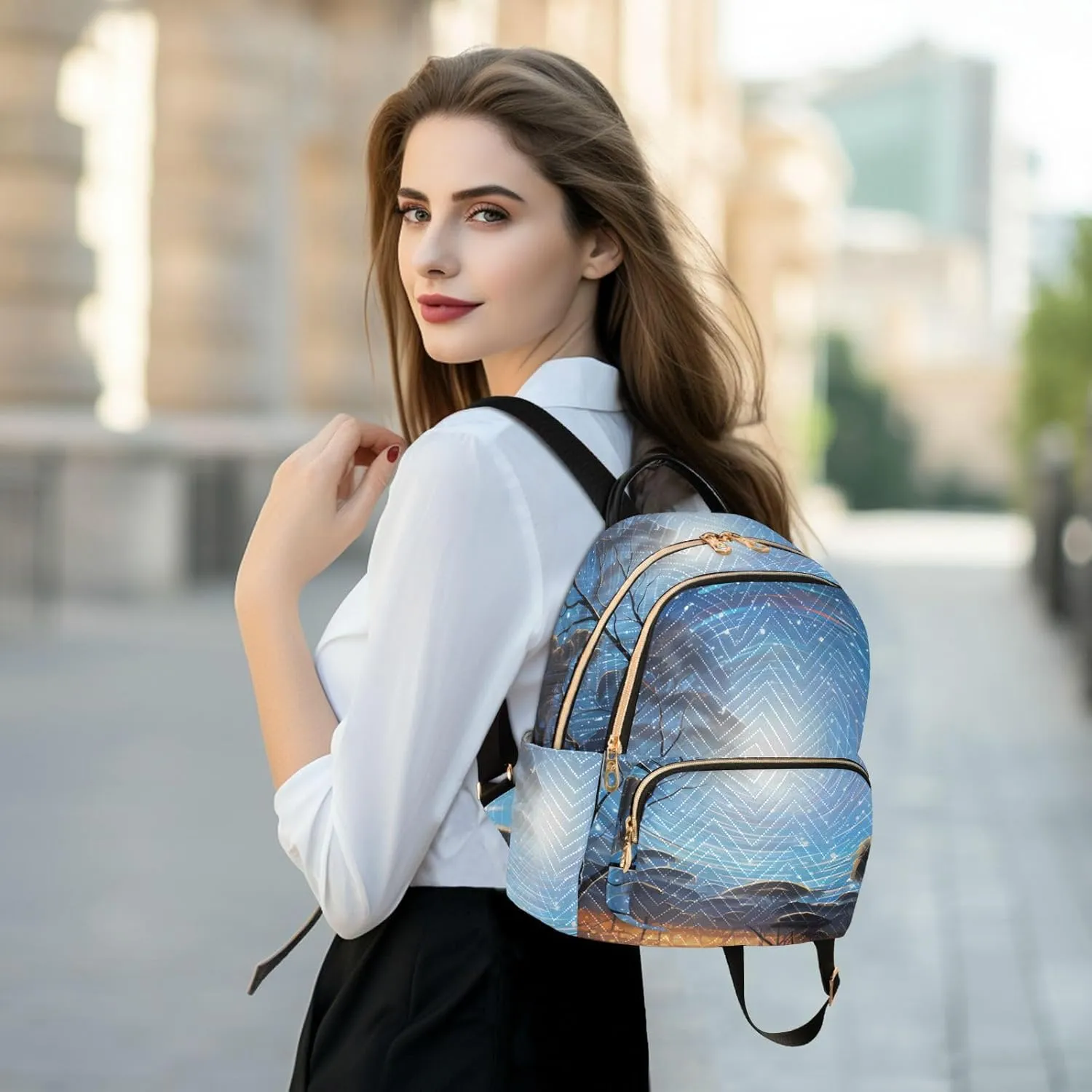 Meteor Firefly Fashion Travel Backpack for Women Multi Pockets Lightweight Purse for Women-M