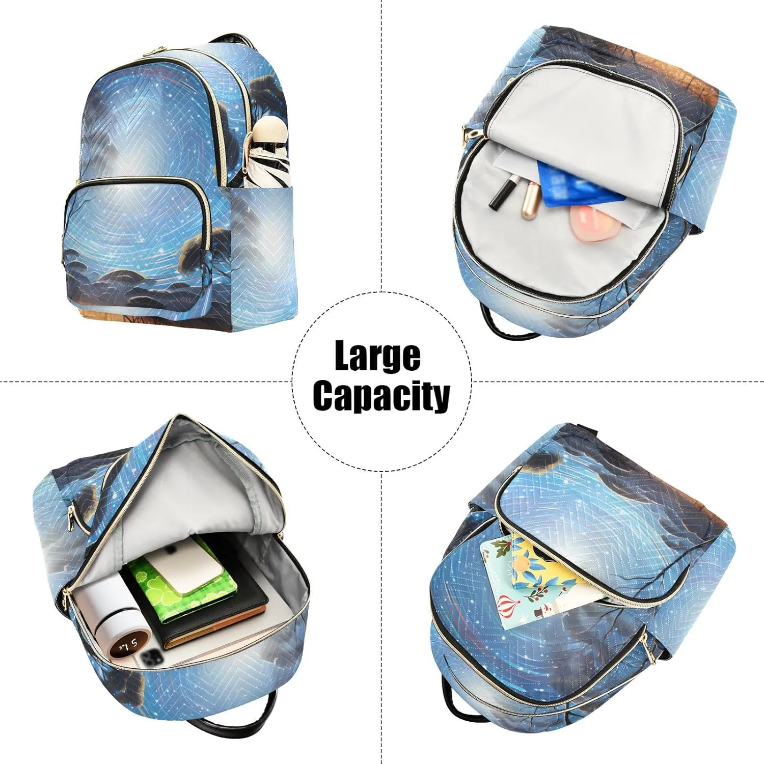 Meteor Firefly Fashion Travel Backpack for Women Multi Pockets Lightweight Purse for Women-M