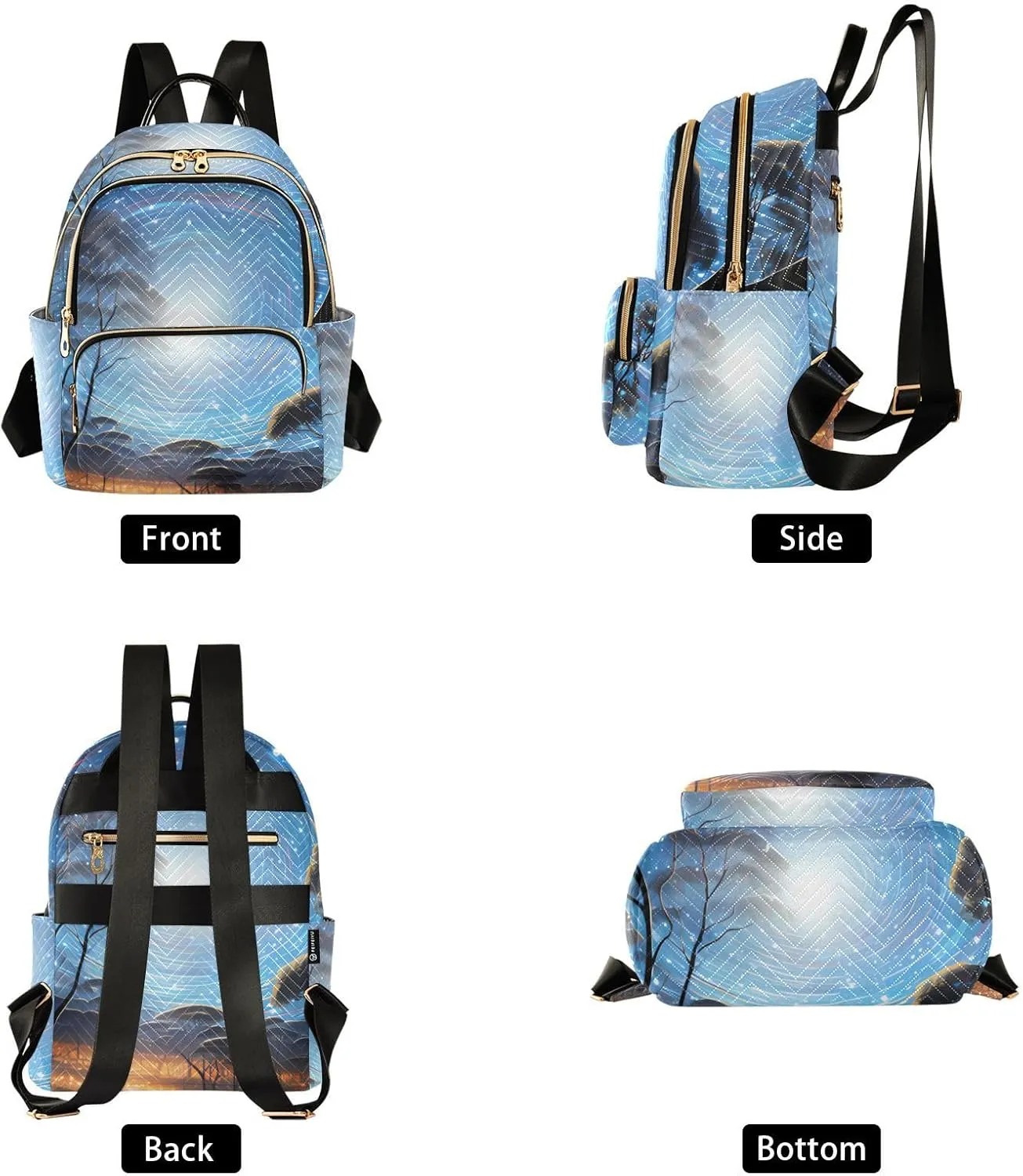 Meteor Firefly Fashion Travel Backpack for Women Multi Pockets Lightweight Purse for Women-M