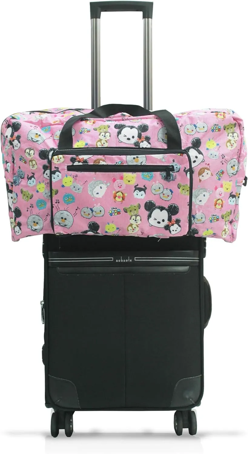 Mickey Minnie Foldable Easy-to-carry Travel Bag for Plane Flight Ride Airplanes with adjustable strap - Random Color