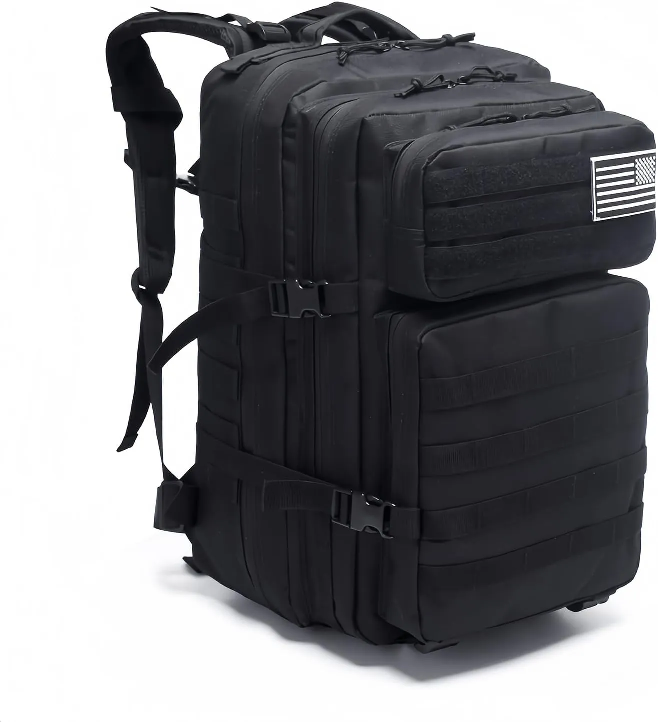 Military Tactical Backpack for Men Women,Daypack for Fishing Hunting Camping Trekking Rucking 3 Days Assault Pack Molle Backpack for Outdoor, 38 L, Black
