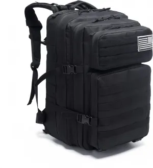 Military Tactical Backpack for Men Women,Daypack for Fishing Hunting Camping Trekking Rucking 3 Days Assault Pack Molle Backpack for Outdoor, 38 L, Black