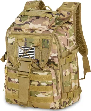 Military Tactical Hiking Backpacks for Men, Survival Army Camo Rucksack for Camping Trekking
