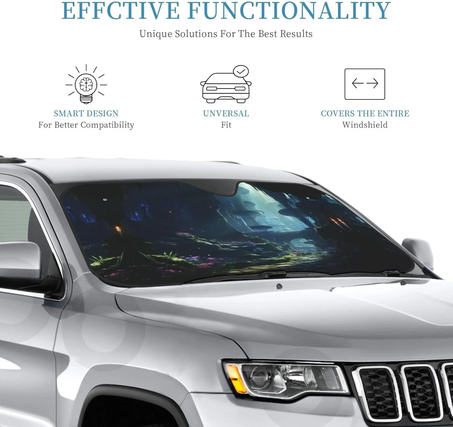 Mirror of Wonder Windshield Sunshade - Car Windshield Sun Shade Sun - Visor with Foldable Design Automotive Exterior Accessories