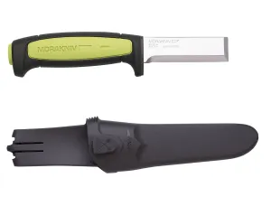Morakniv Craftline Carbon Steel Wood Chisel Knife With Sheath for Wood Carving, 3 Inch