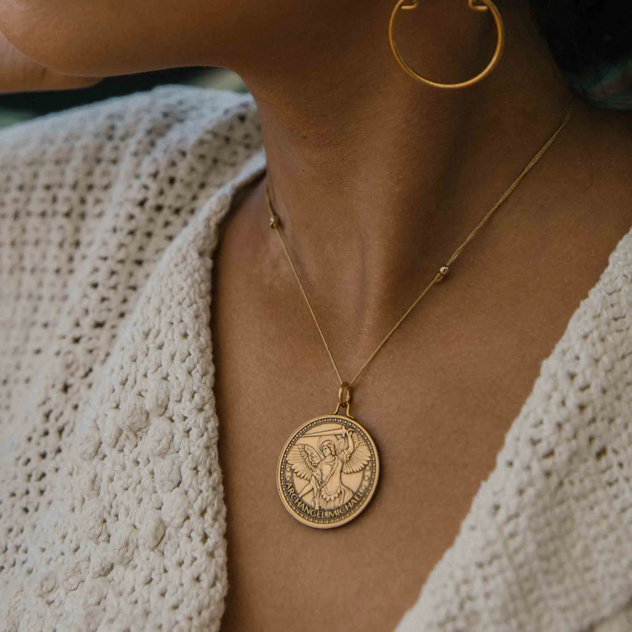 Mother Mary   Archangel Michael Protection Chain Necklace