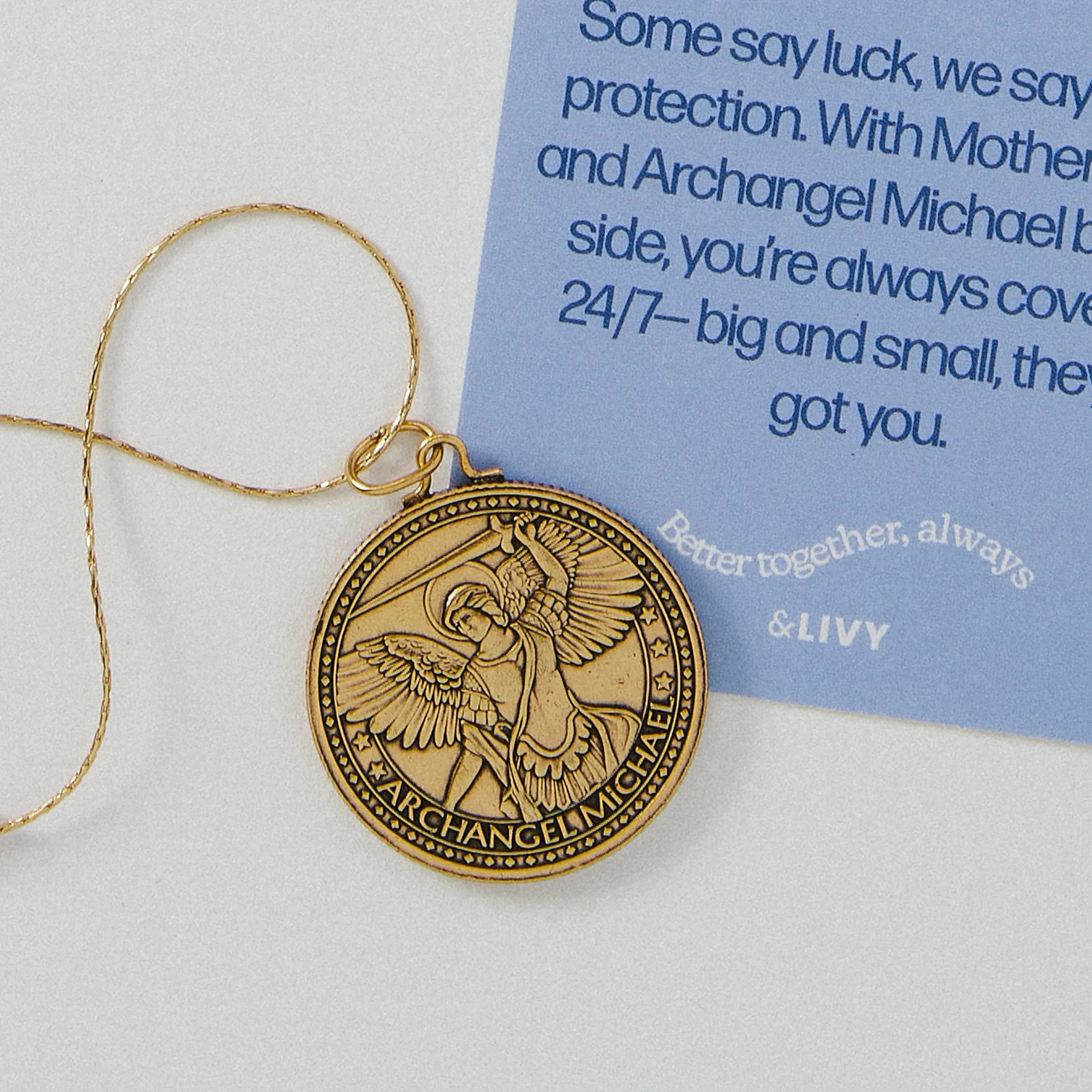 Mother Mary   Archangel Michael Protection Chain Necklace