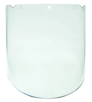 MSA 10115844 V-Gard Visor - Elevated Temperature, Polycarbonate (PC), Clear Tint with Antifog/Antiscratch Coating, Molded, 9.25" x 17" x 0.098", Heavy Duty, Replaceable Eye Protection for Hard Hat